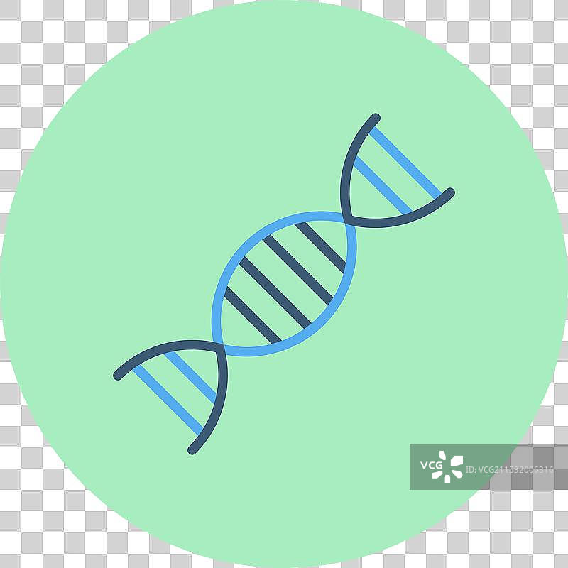 DNA 平面圆形图标图片素材