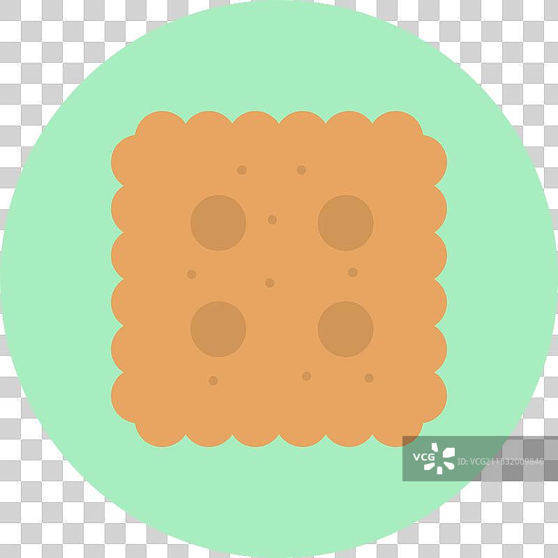 饼干扁平圆形图标图片素材