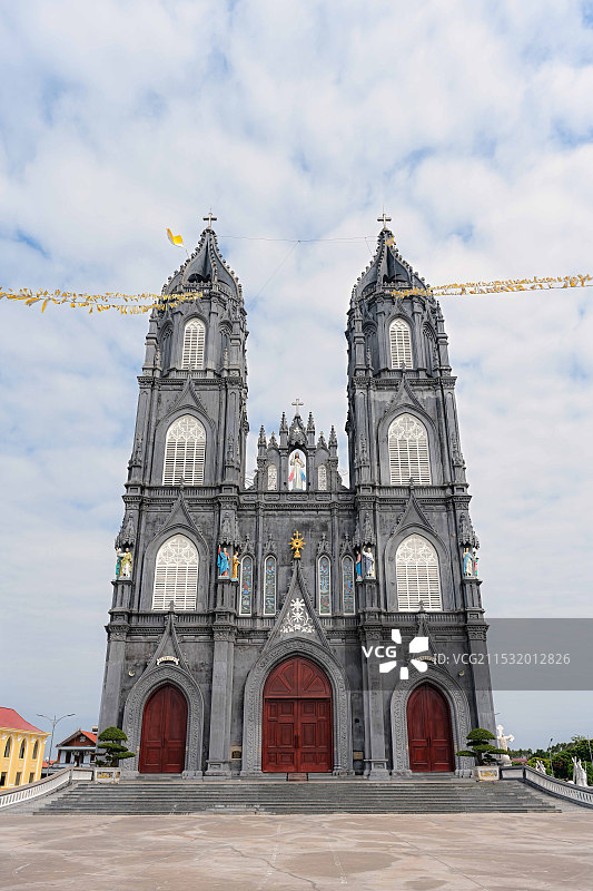 越南芒街茶古大教堂图片素材