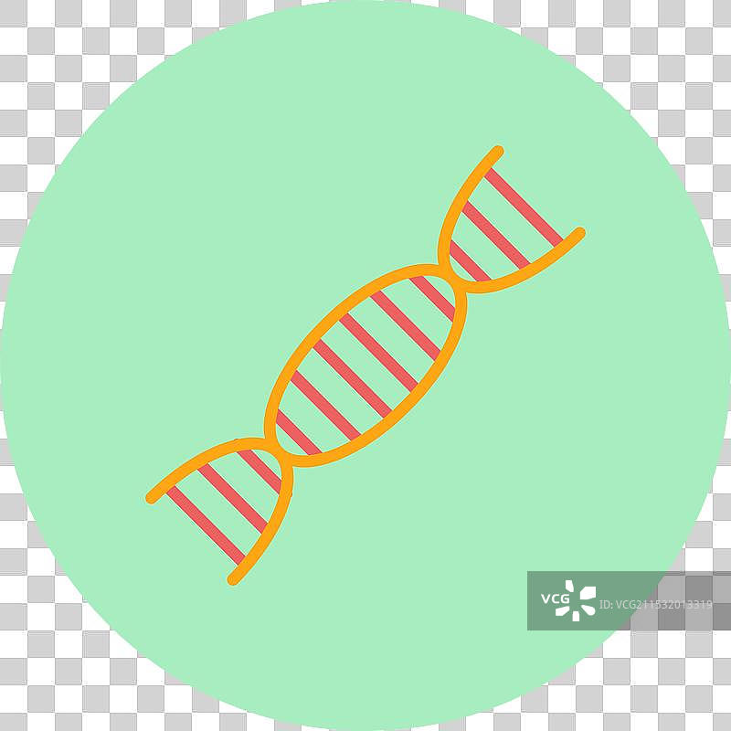 DNA 平面圆形图标图片素材