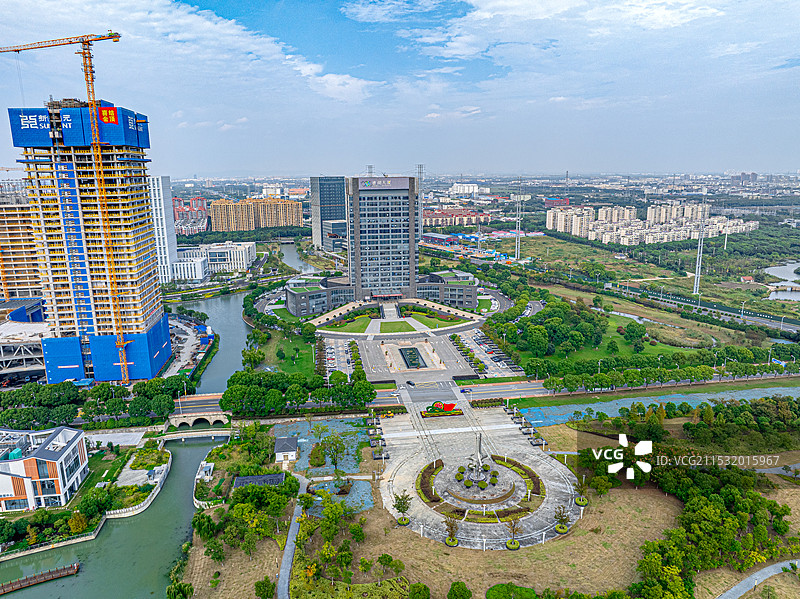 漕湖新城市民广场 苏相合作区管委会 漕湖大厦 永昌泾邻客公园 苏州相城经济开发区 漕湖产业园图片素材