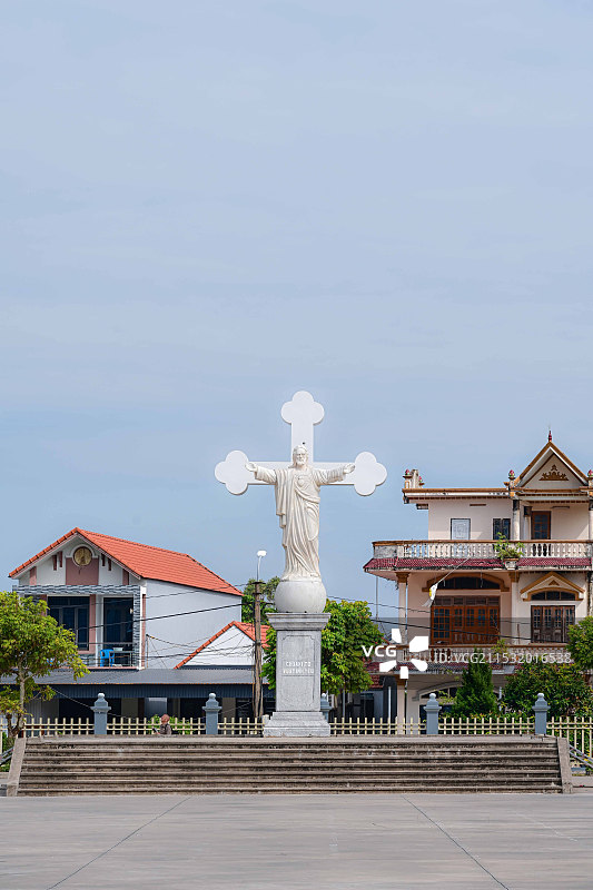 越南芒街茶古大教堂图片素材