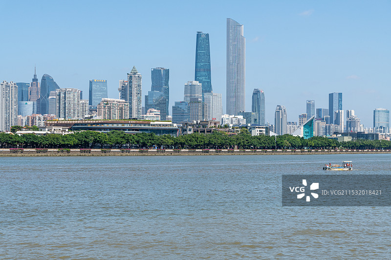 中国广州珠江新城摩天大楼图片素材