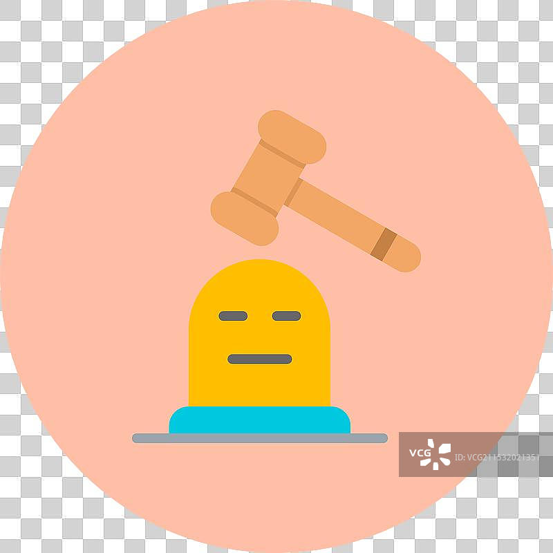 打地鼠扁平圆形图标图片素材