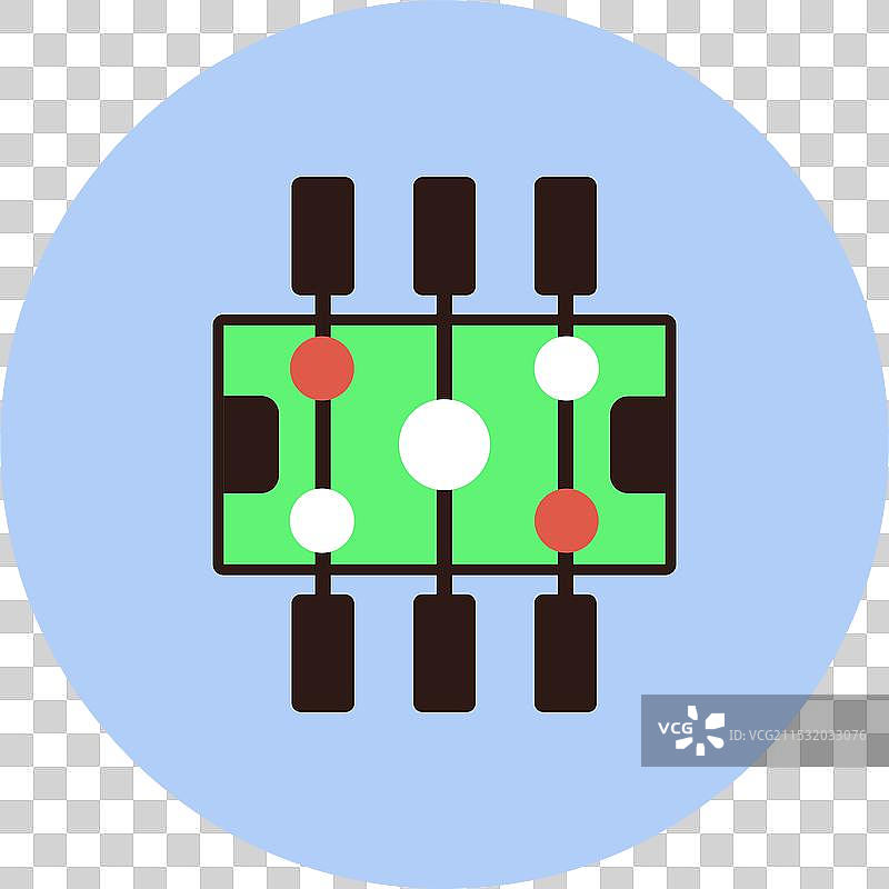 桌上足球扁平圆形图标图片素材