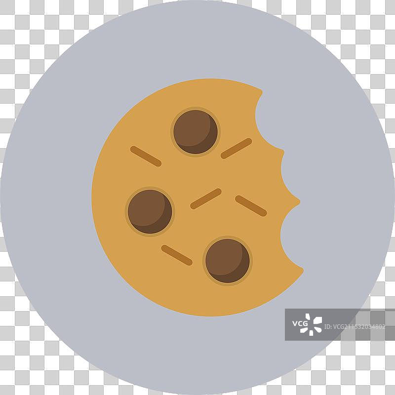 饼干扁平圆形图标图片素材