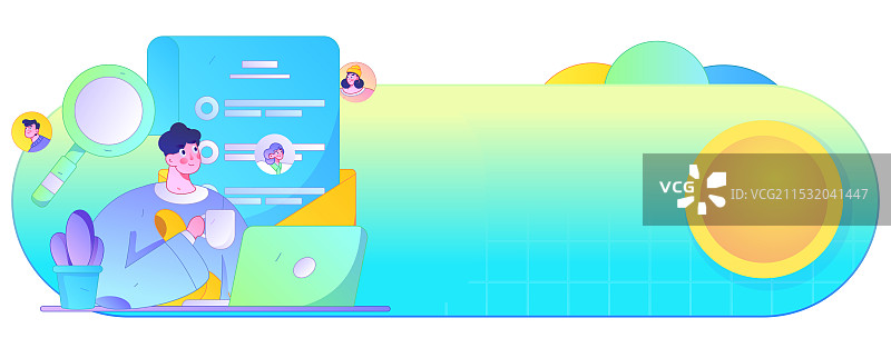 求职面试的人员扁平矢量概念运营手绘插画图片素材