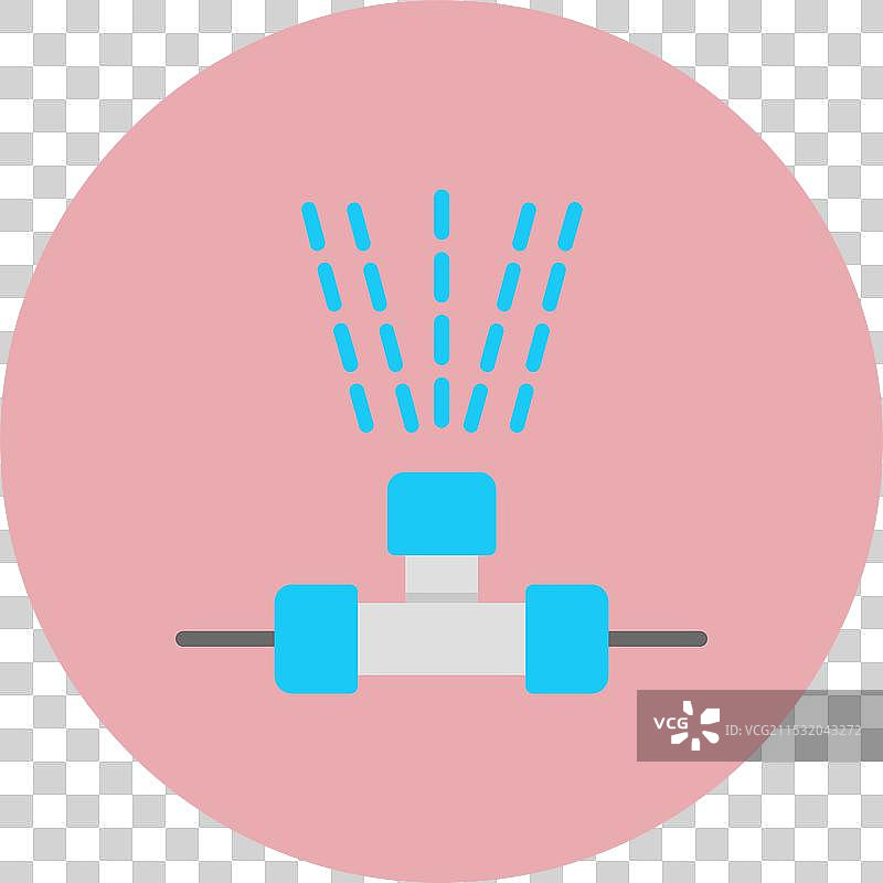 喷头扁平圆形图标图片素材