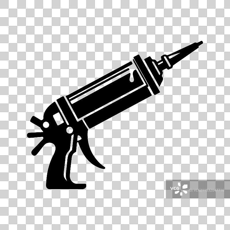 白色的填缝枪轮廓图片素材