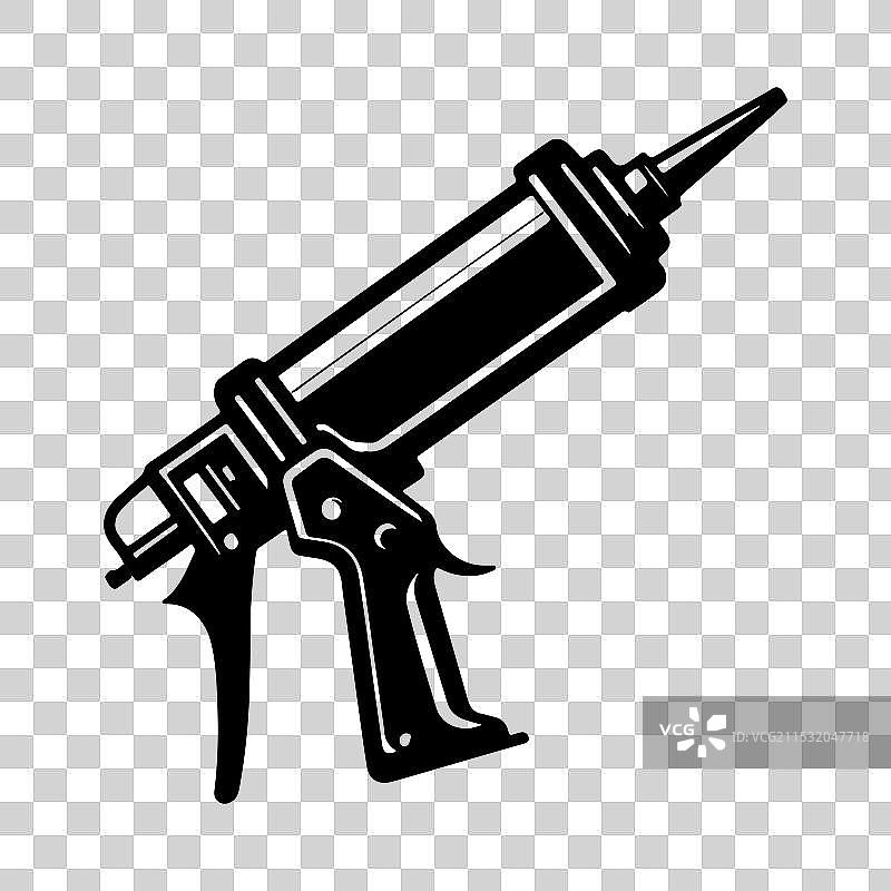 白色的填缝枪轮廓图片素材