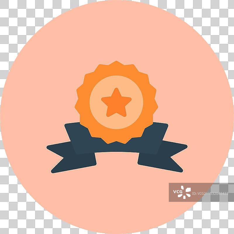 质量徽章扁平圆形图标图片素材