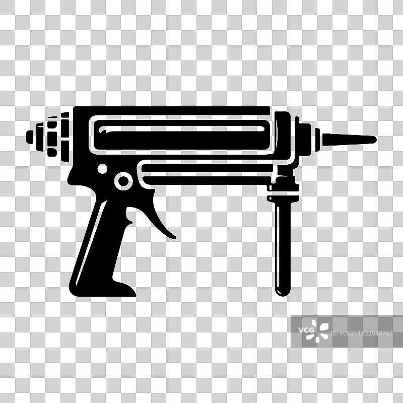 白色的填缝枪轮廓图片素材