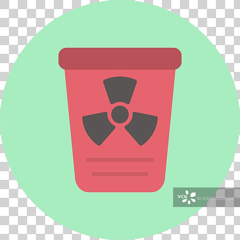 有毒废物平面圆形图标图片素材