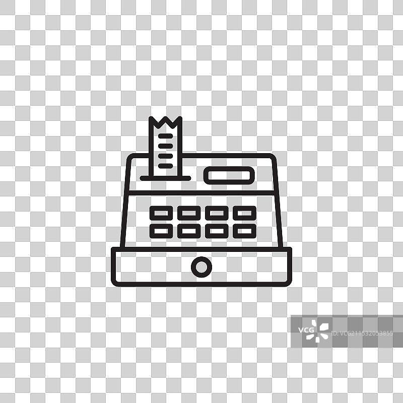 收银机图标集 收银员机器象形图图片素材