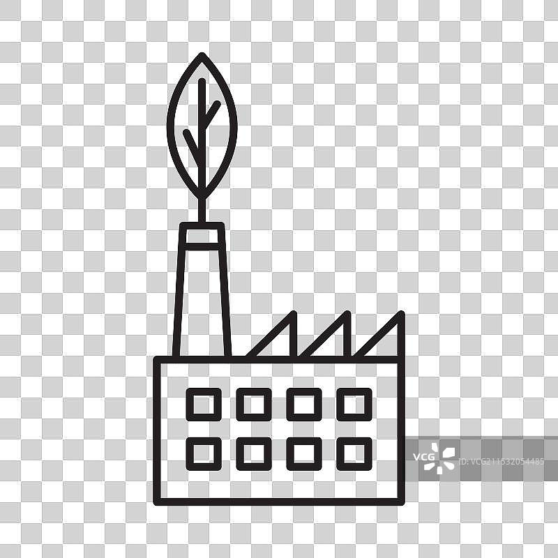 绿色工厂图标集 生态 生态学 清洁符号图片素材