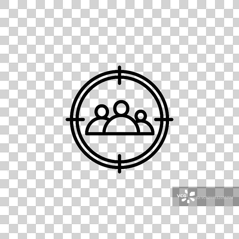 目标市场图标集聚焦客户受众图片素材