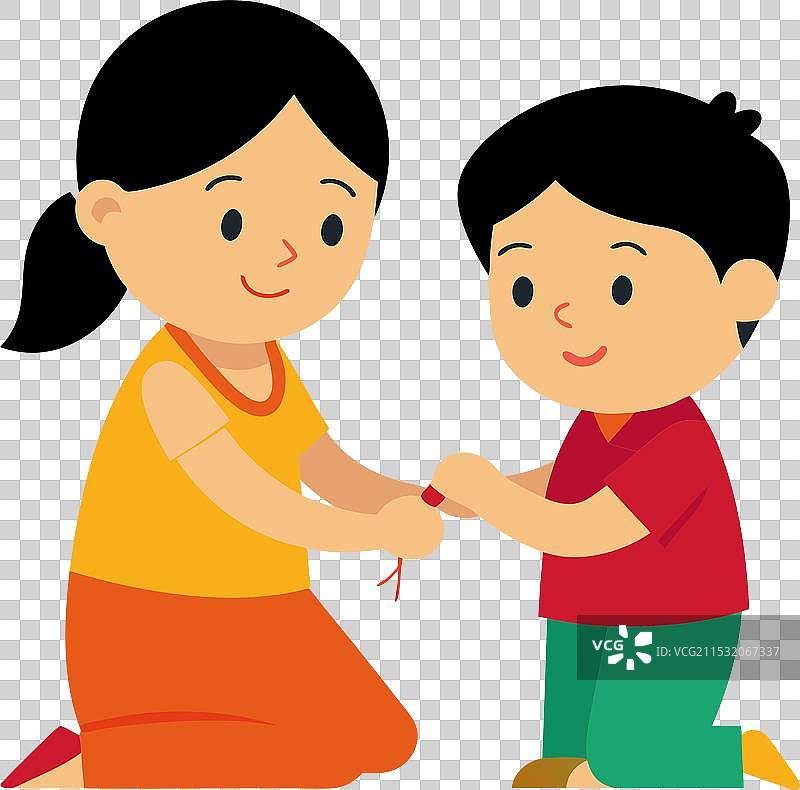 快乐的拉克沙班丹印度节日图片素材