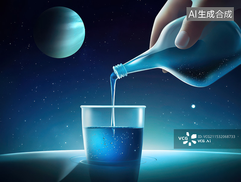 【AI数字艺术】合成生物概念，倾倒药物图片素材