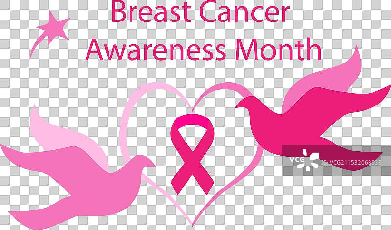 乳腺癌意识月的设计图片素材