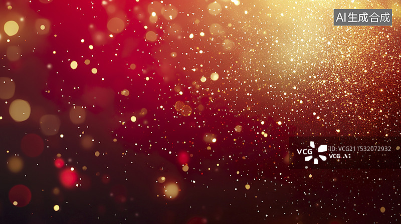 【AI数字艺术】烟花粉尘金色粒子背景图片素材