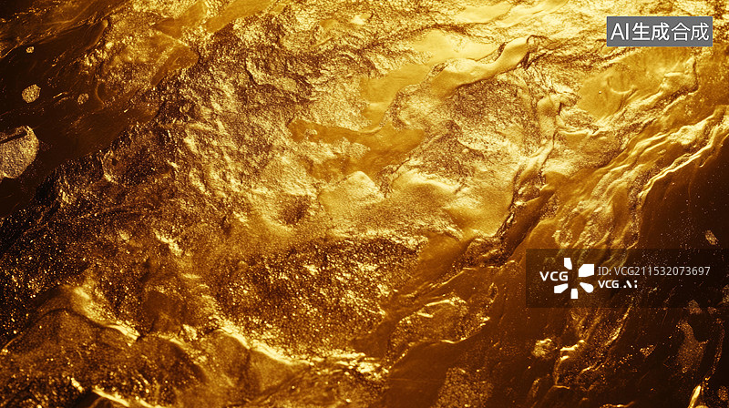 【AI数字艺术】金色金属纹理背景图片素材