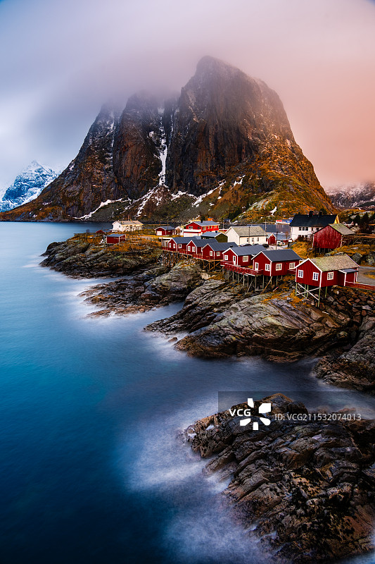 航拍挪威罗弗敦群岛图片素材