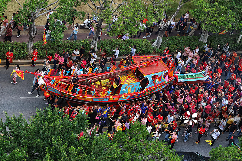 厦门送王船- 非遗民俗。图片素材
