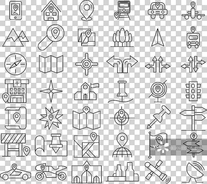 地图导航图标图片素材