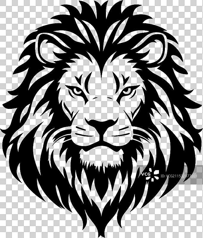 狮子剪影艺术图片素材