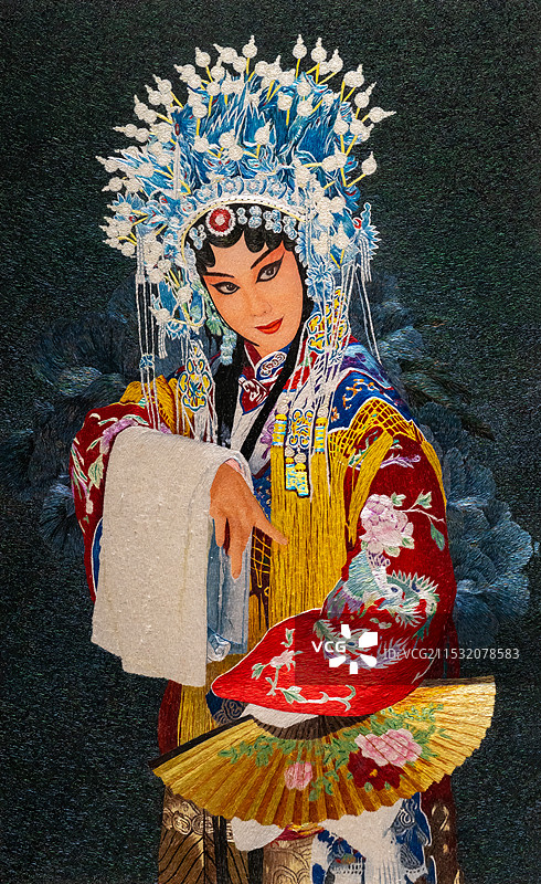 开封，非遗，汴绣，图案，式样，京剧名旦图片素材