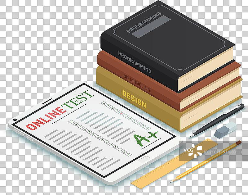 电子学习等距设计概念图片素材