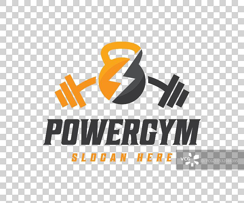 健身房标志图标和健身中心标志图片素材