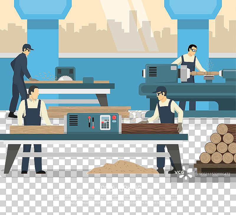 木工作品的平面构图图片素材