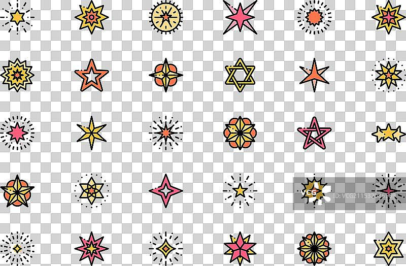 星星图标集合是一个图片素材