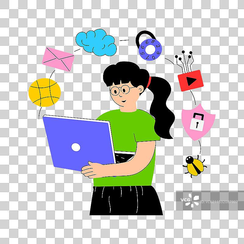 网络安全意识图片素材