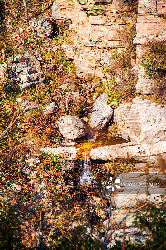 太行秋色之潺潺流水图片素材