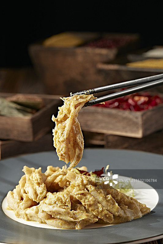 黄芥末百花蒸鸭掌图片素材