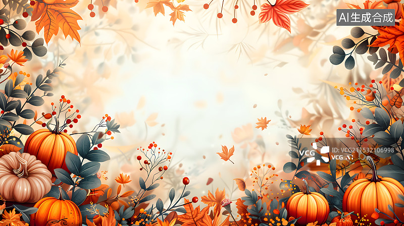 【AI数字艺术】感恩节节日主题背景图片素材