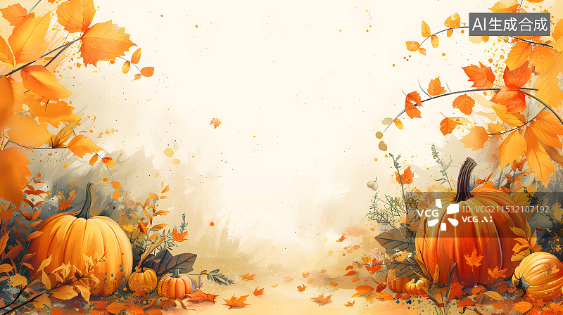 【AI数字艺术】感恩节节日主题背景图片素材