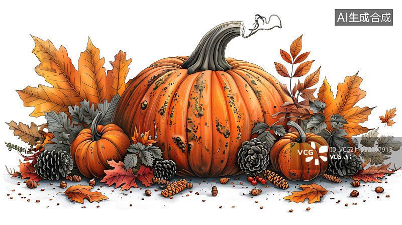 【AI数字艺术】感恩节节日主题背景图片素材
