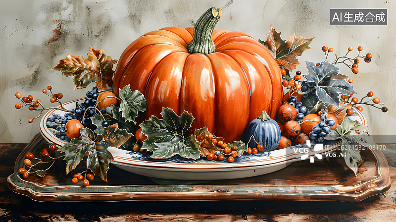 【AI数字艺术】感恩节节日主题背景图片素材