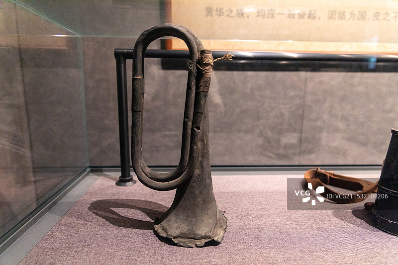 山西烽火抗战博物馆红军战士的军号图片素材