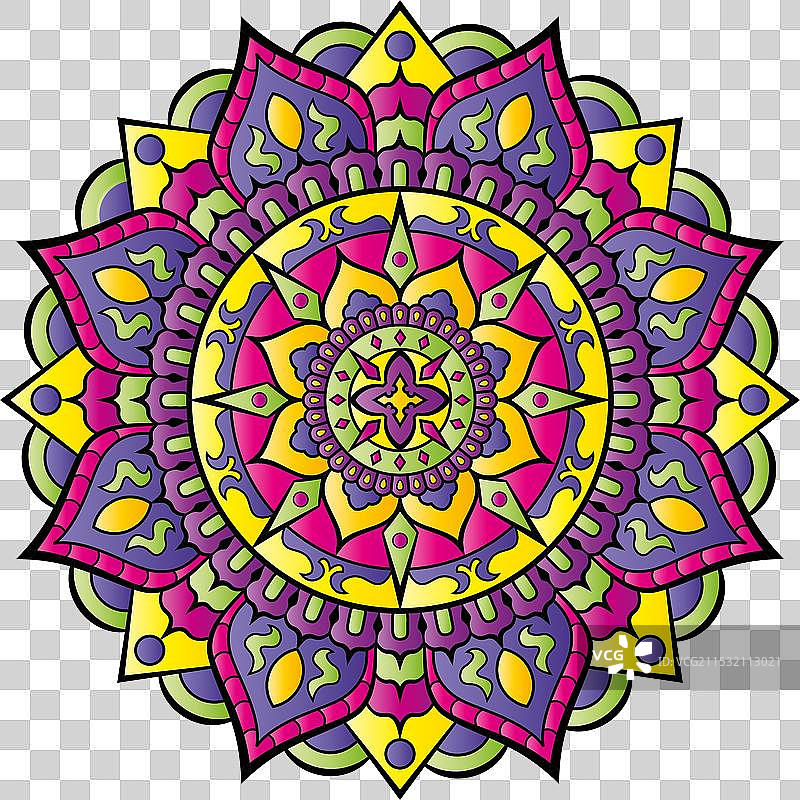 曼荼罗民族圆形装饰品图片素材