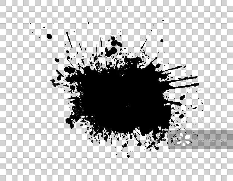 黑色喷溅油漆纹理墨水污点图片素材