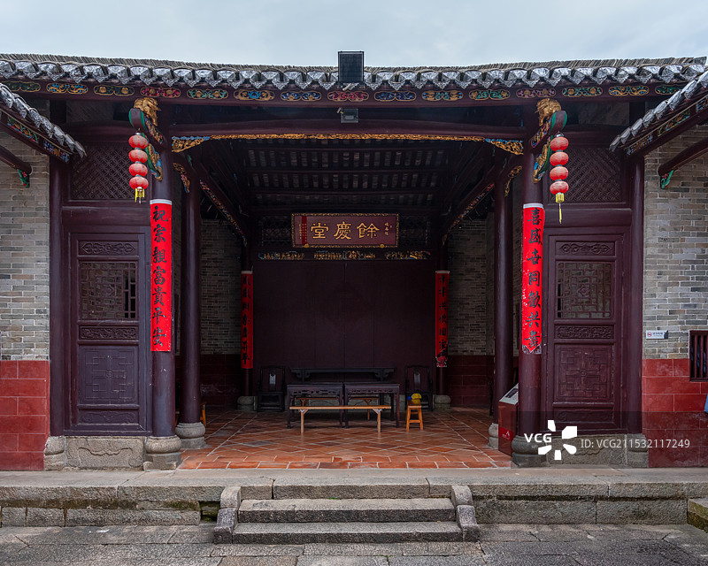 河源市东源县仙坑村八角楼图片素材