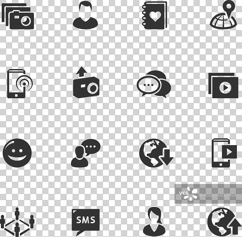 社交媒体图标图片素材