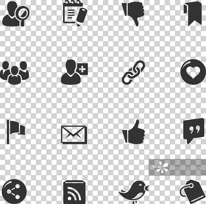 社交媒体图标图片素材