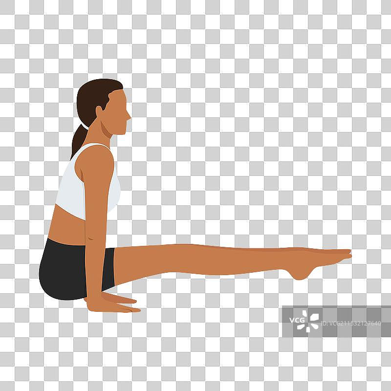 年轻女性做着独身姿势图片素材