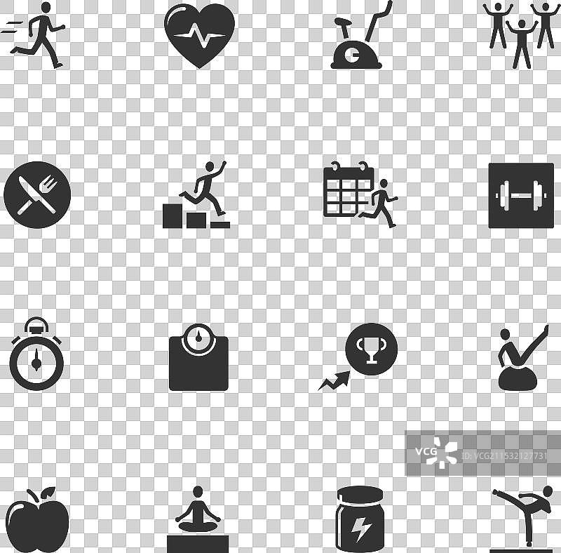 健身与健康图标图片素材