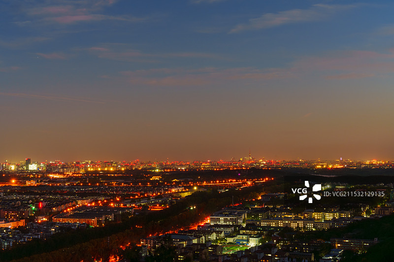 百望山夜景图片素材